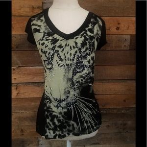 Black Leopard Short Sleeve Tee